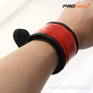 Reflective Safety Fluo Crystal Lattice PVC Slap Bracelet